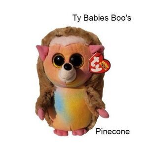 Ty Babies Boo's Buddy Pinecone the Hedgehog 9" Stuffed Plush Animal